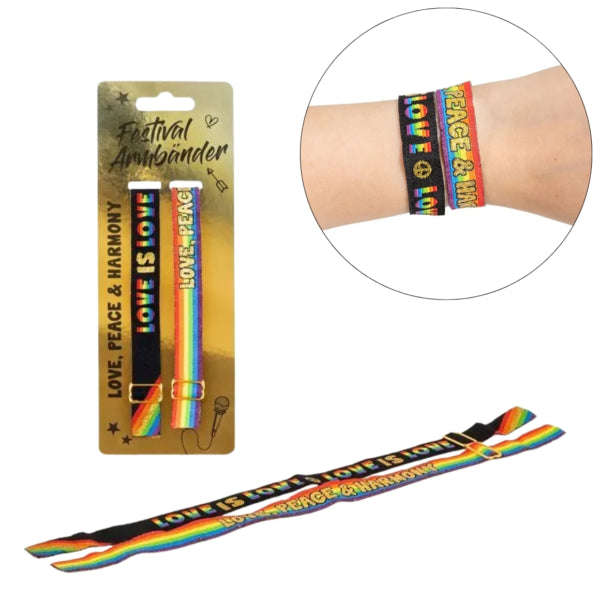 Bracelet Festival Amour Paix Et Harmonie Lot De 2