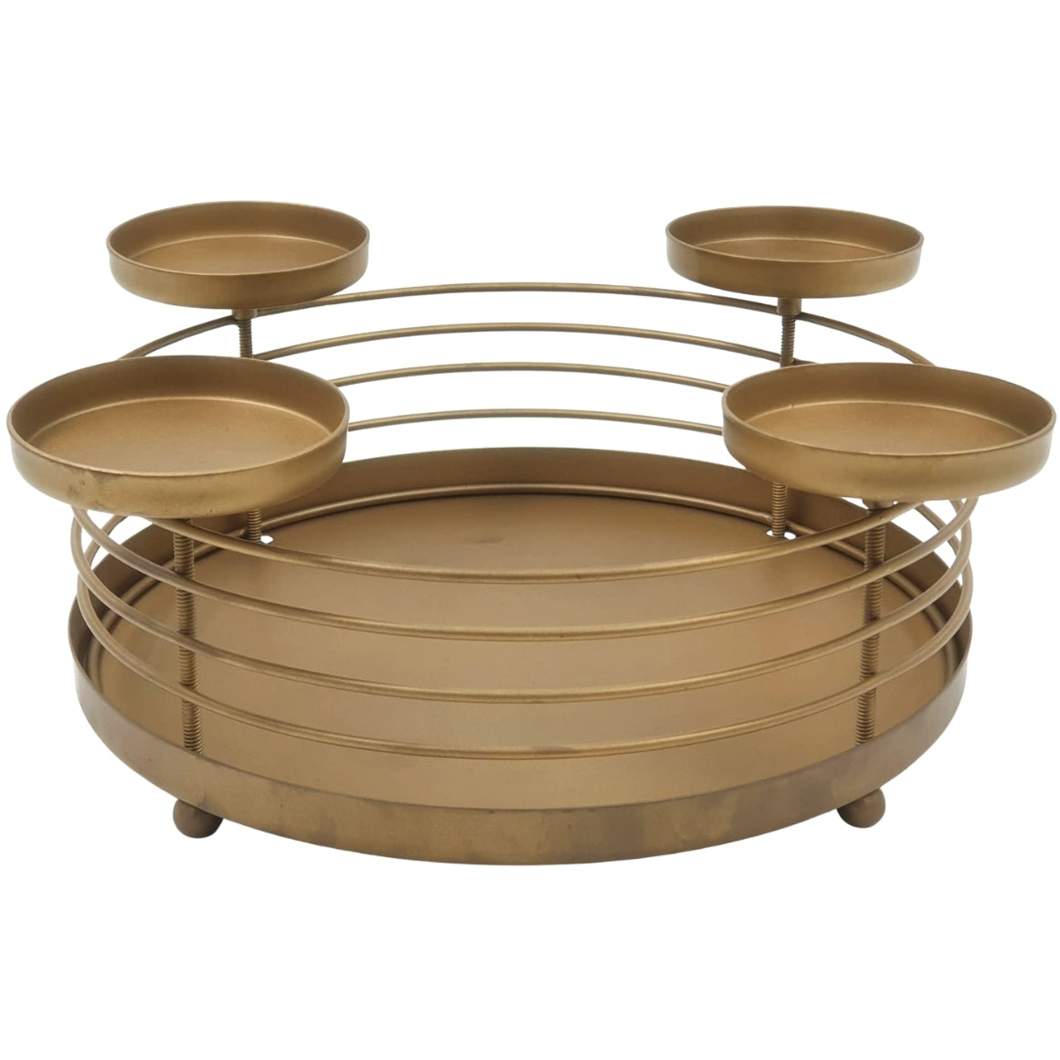H&s Collection Advent Candle Holder Gold-colored 32 Cm