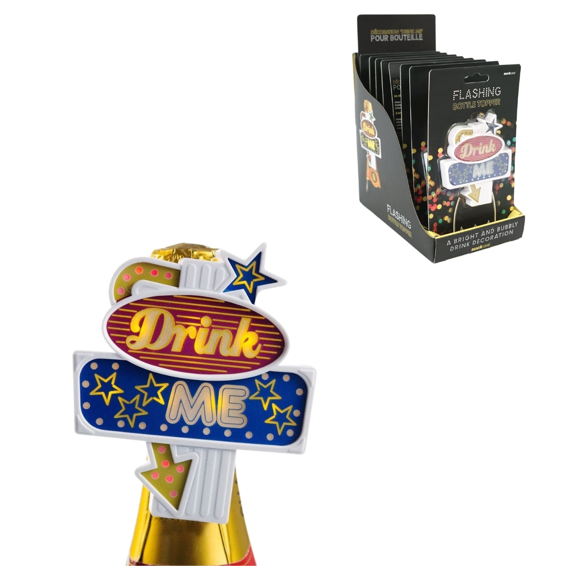 Flashing Battery-operated Bottle Topper Lamp 10 Cm
