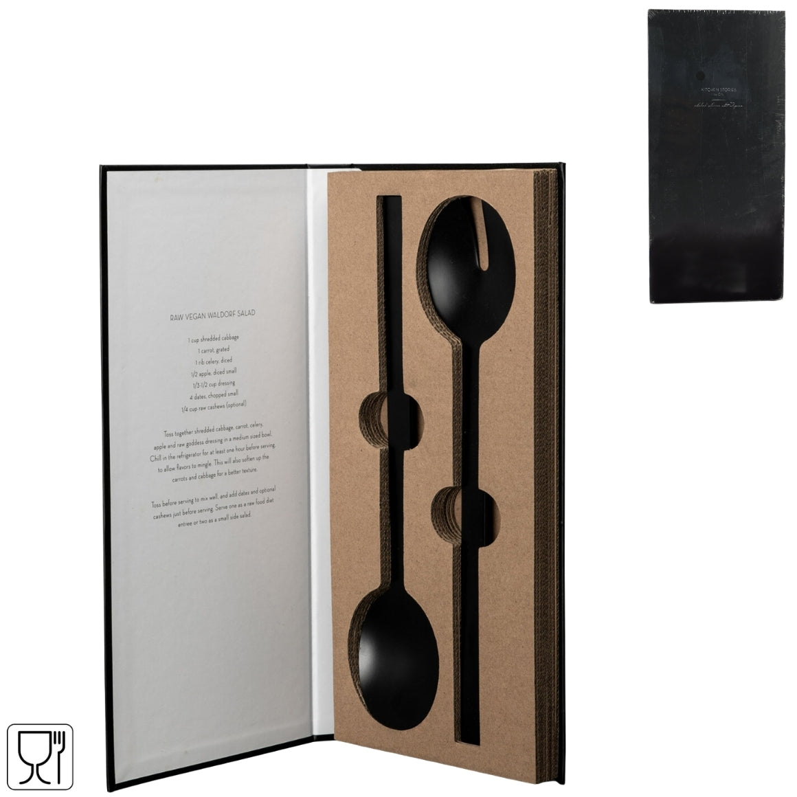 Sagaform Salad Cutlery Topina Black 28.5 Cm Set Of 2