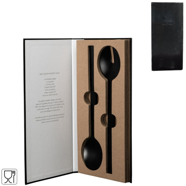 Sagaform Salad Cutlery Topina Black 28.5 Cm Set Of 2