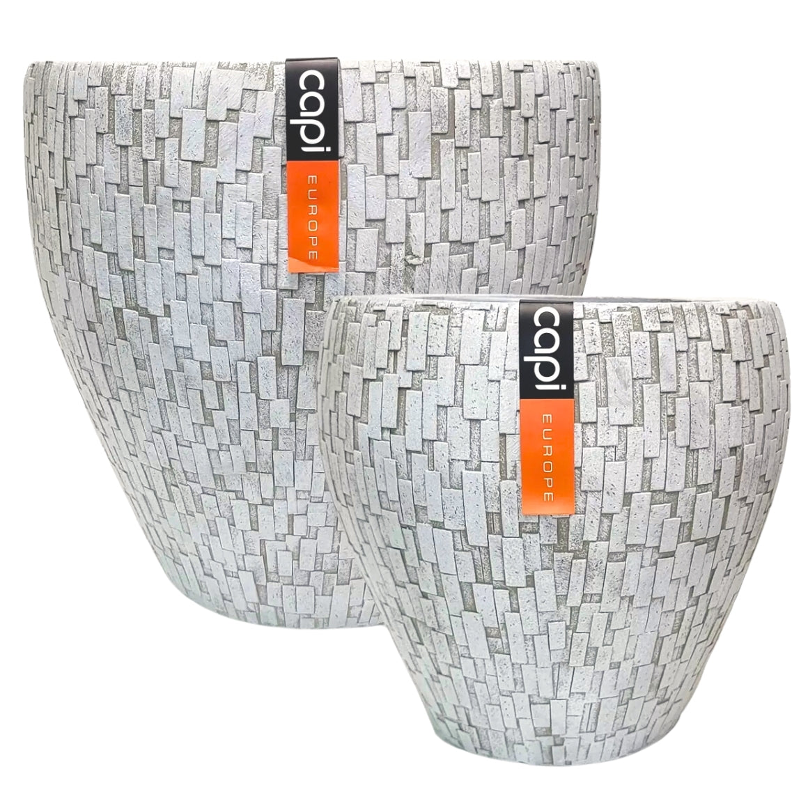 Capi Europe Flower Pots White 39 Cm Set Of 2