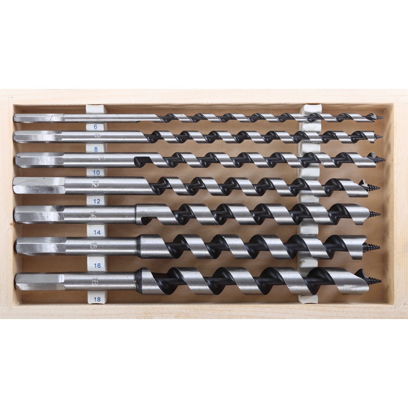 Long Wood Drill Bit Set 7 Pieces (6-18 Mm) 460 Mm Proline