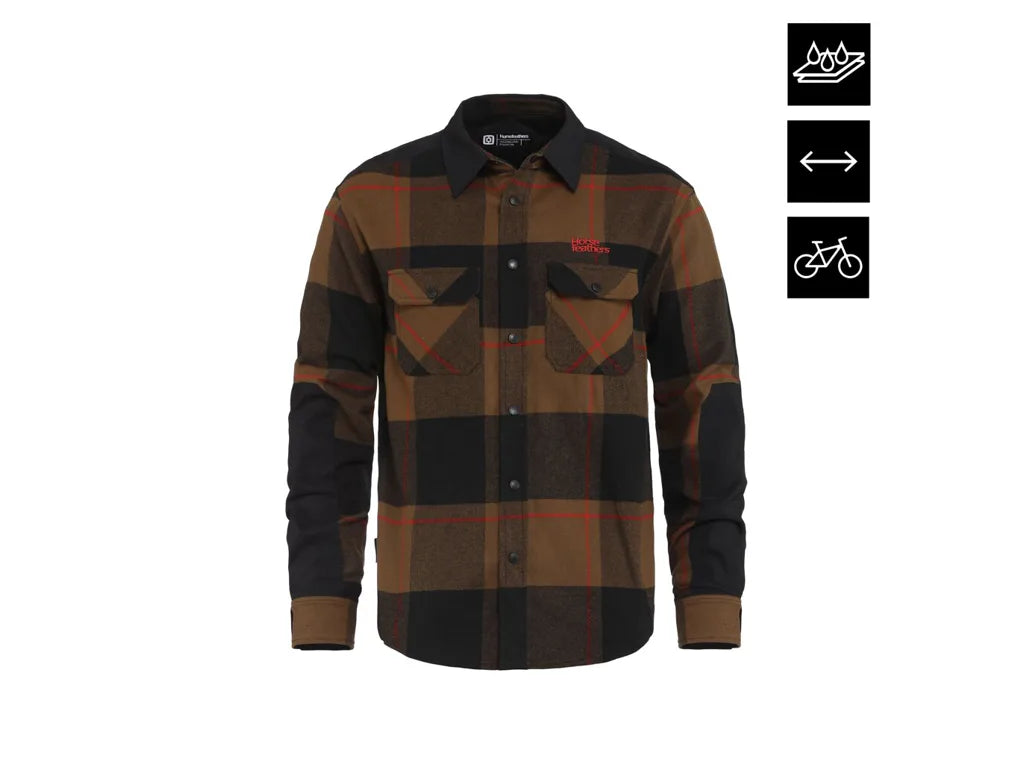 Horsefeathers Prom Shirt (coffee/red)