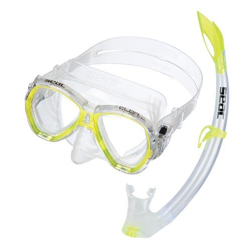 Seac Snorkel Set Elba Md Silicone Yellow