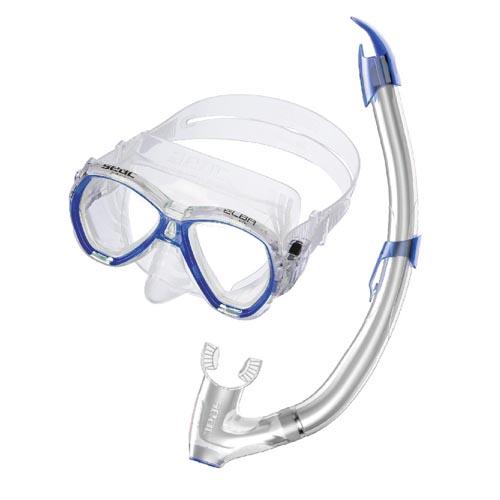 Conjunto Snorkel Seac Elba Silicone Azul