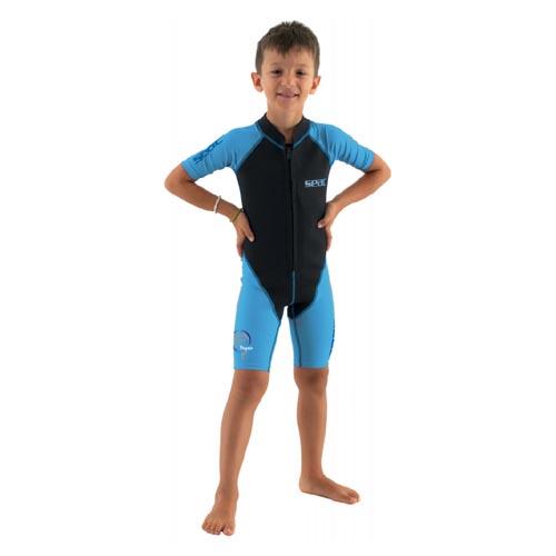 Детски неопренов костюм Shorty Dolphin Blue на Seac