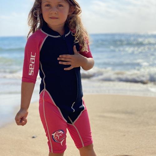 Seac Children's Wetsuit Shorty Dolphin Pink