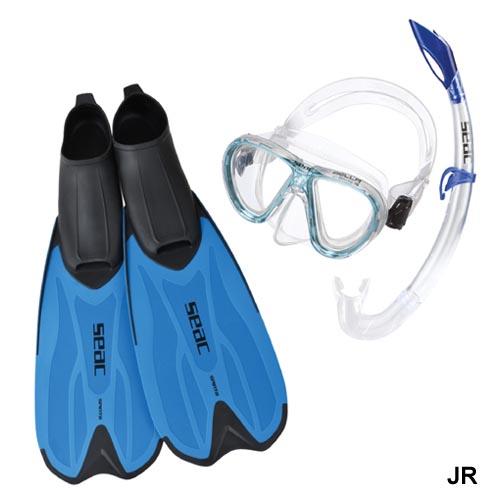 Seac Snorkel Set Tris Spinta Blue