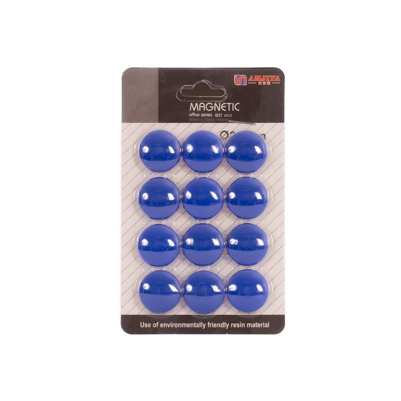 Zestaw 12 magnesów w kolorze niebieskim