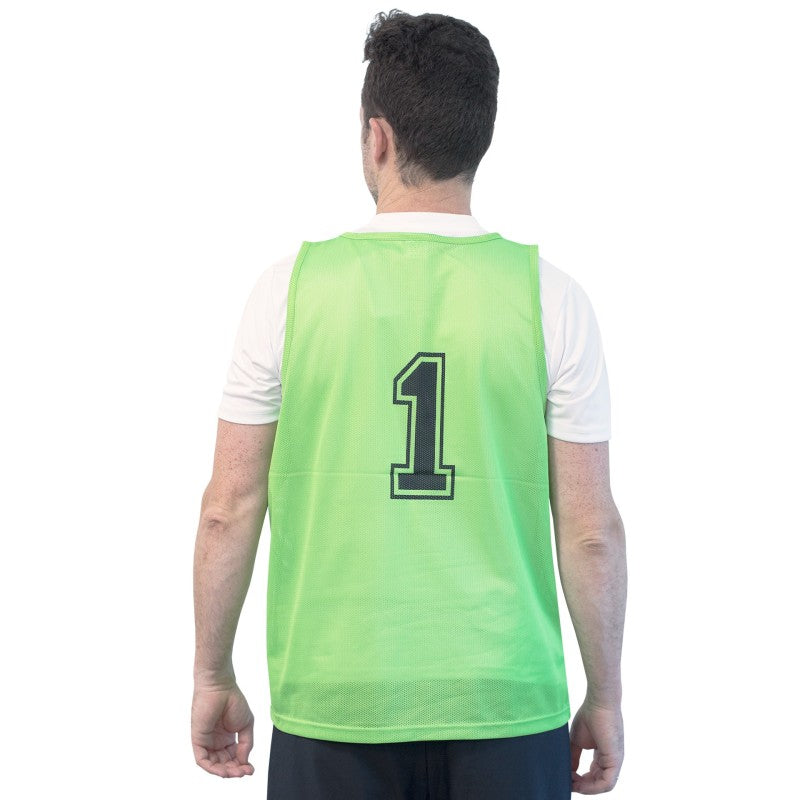 Set 5 Gilet d'Entraînement Softee Numérotés De 1 À 5 Vert