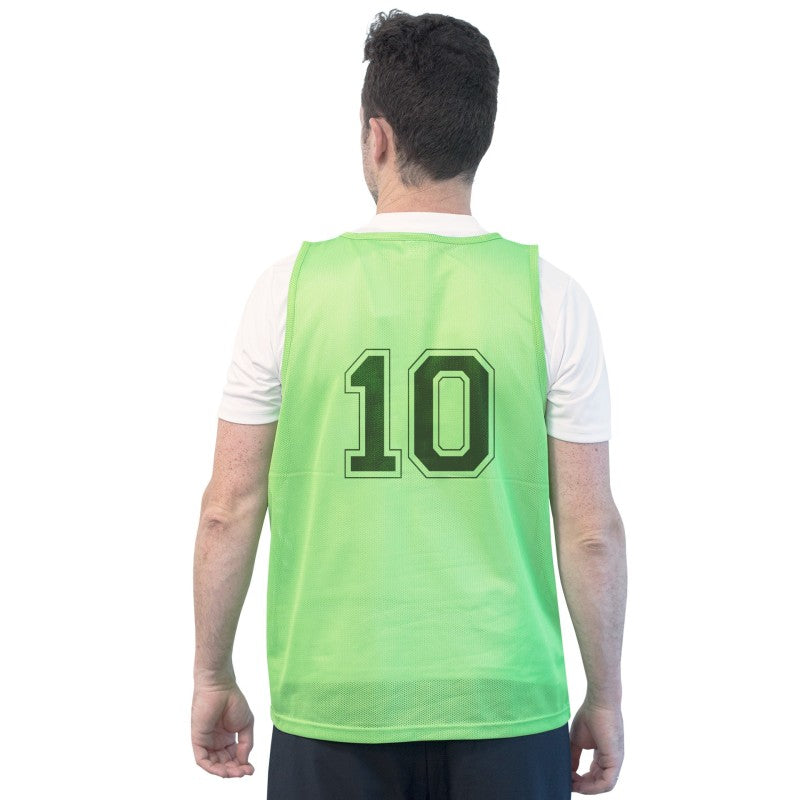 Set 5 Gilet d'Entraînement Softee Numéroté De 6 À 10 Jaune