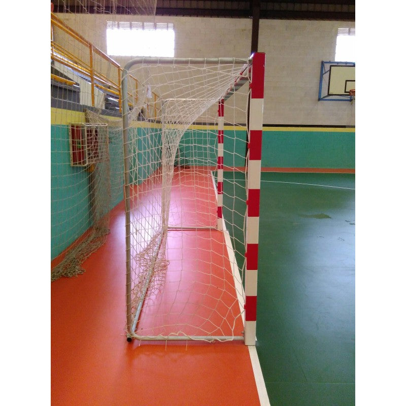 Sada hliníkových branek na házenou-futsal pohyblivé 80x80mm s kulatou trubkovou základnou
