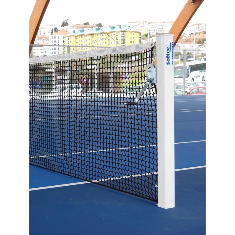 Set Aluminium Tenis Poles Fixed 80x80mm Square Section