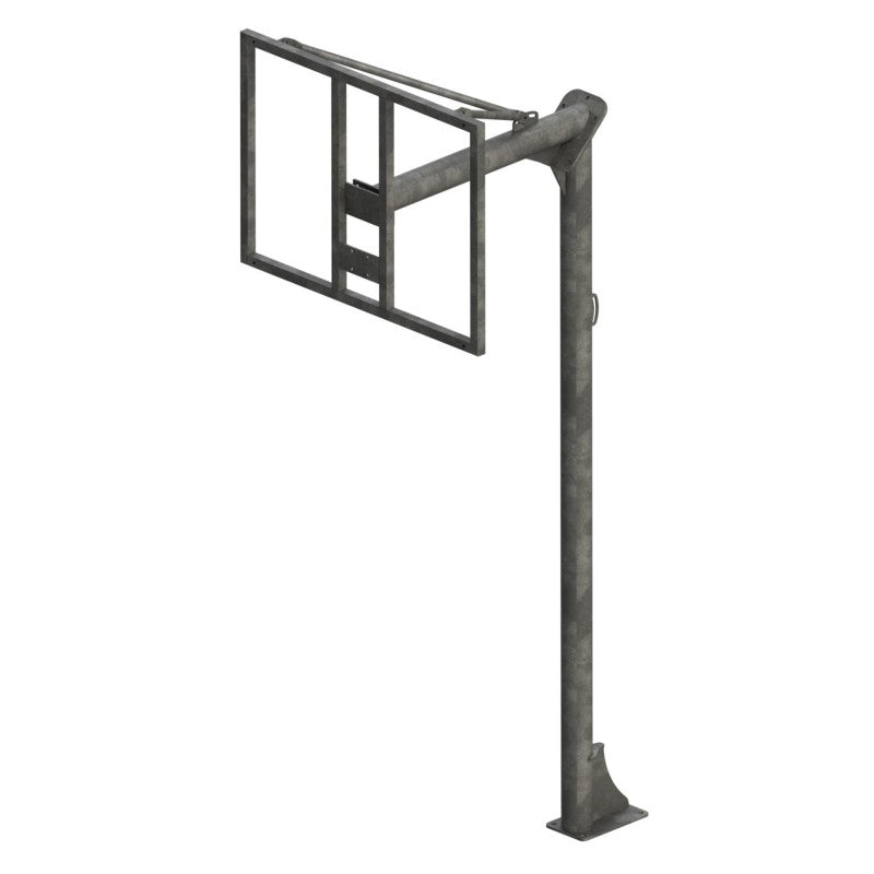 Set Galvanised Antivandal Minibasket Hoop 114 Mm Includes Hoops Nets And Backboards