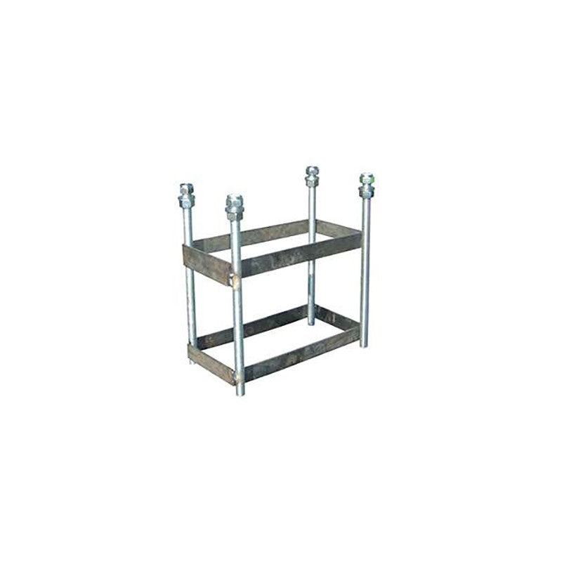 Set Galvanised Basketball Hoop With 114 Mm Tube Fixed With Anchor Base - Without Backboards Or Hoops