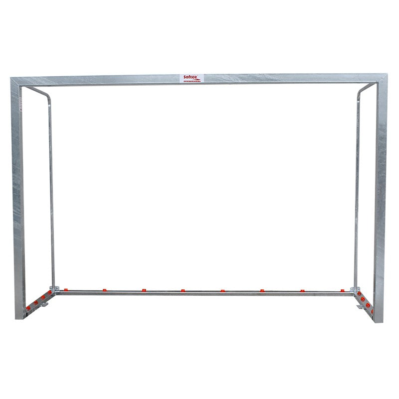 Zestaw ocynkowanych bramek do futsalu i piłki ręcznej, ruchomych 80x80 mm z podstawą 80x40 mm, wielokolorowy