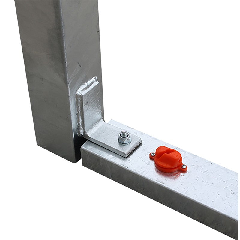 Zestaw ocynkowanych bramek do futsalu i piłki ręcznej, ruchomych 80x80 mm z podstawą 80x40 mm, wielokolorowy