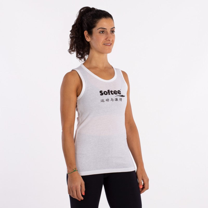 T-shirt sans manches Softee Momentum pour femme blanc