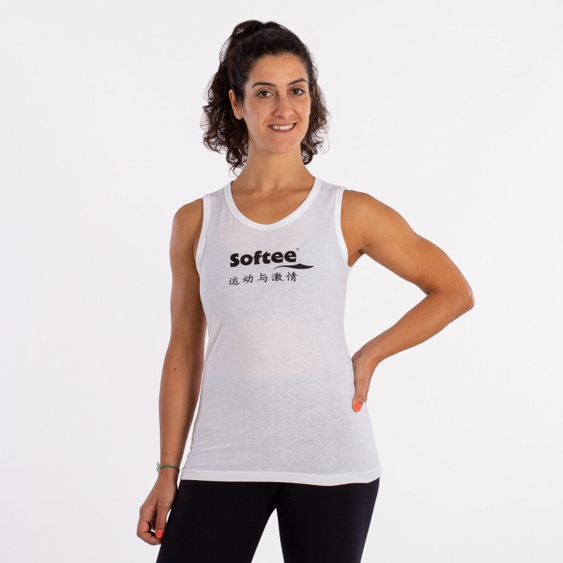 Softee Momentum mouwloos T-shirt voor dames zwart