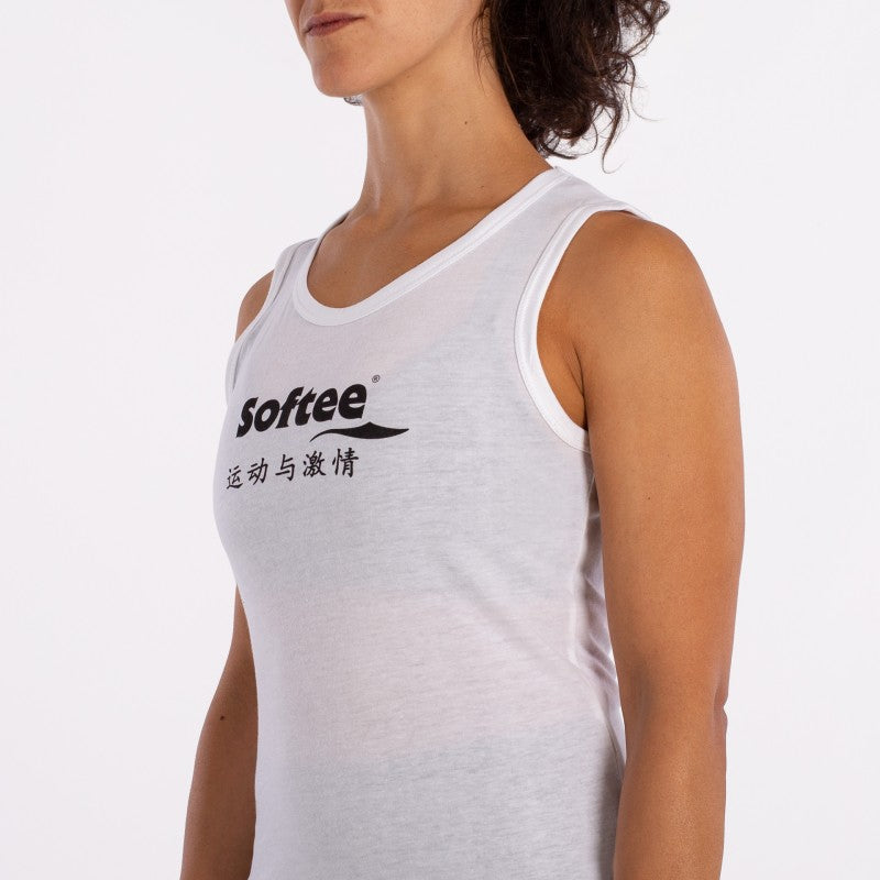 Softee Momentum mouwloos T-shirt voor dames zwart