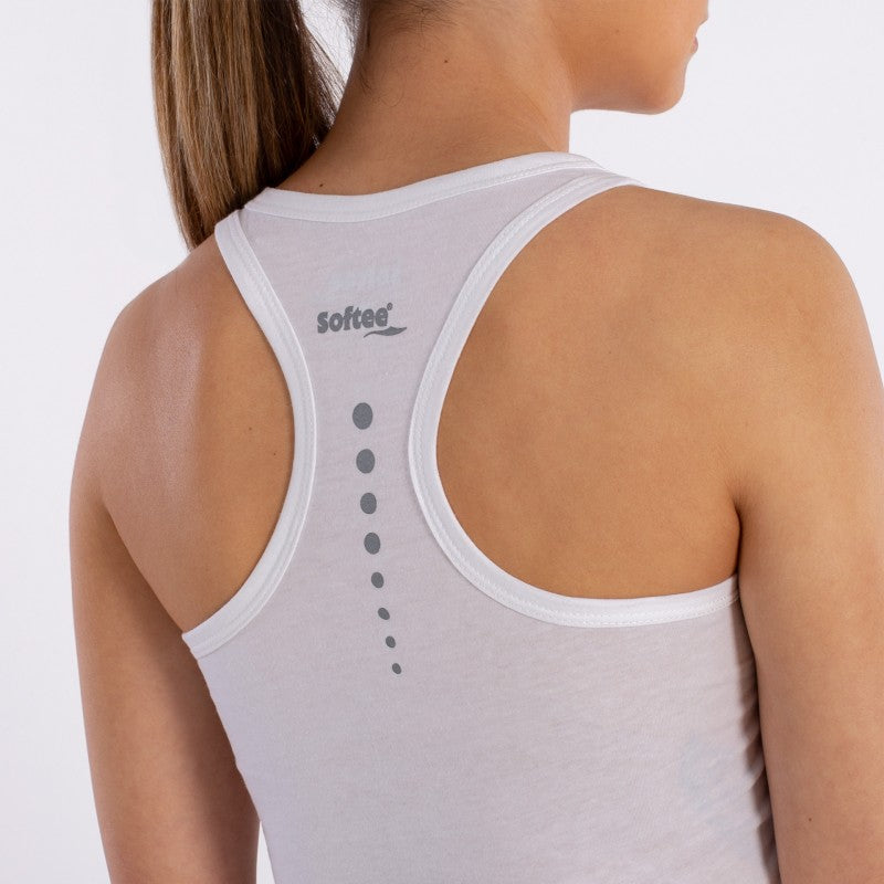 Camiseta Softee Motivation Sin Mangas Mujer Gris Claro