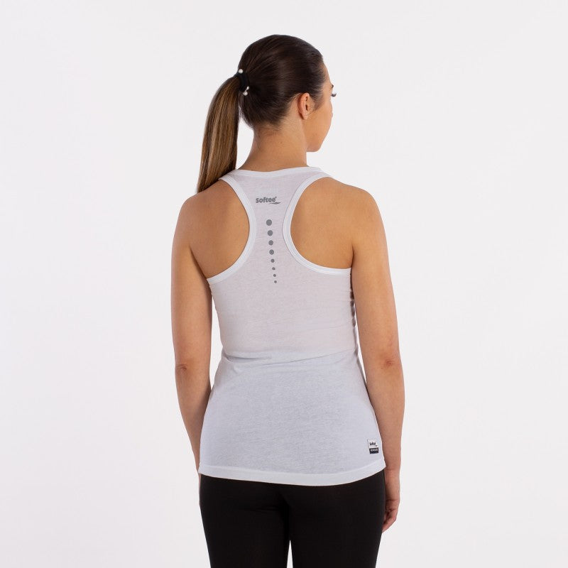 Softee Motivation Ärmlös T-shirt för kvinnor Vit