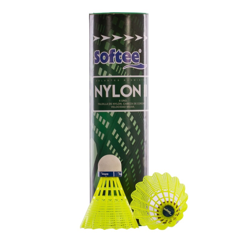 Softee Nylon Ii Volante Bádminton 6 Unidades Amarillo ÚNICA