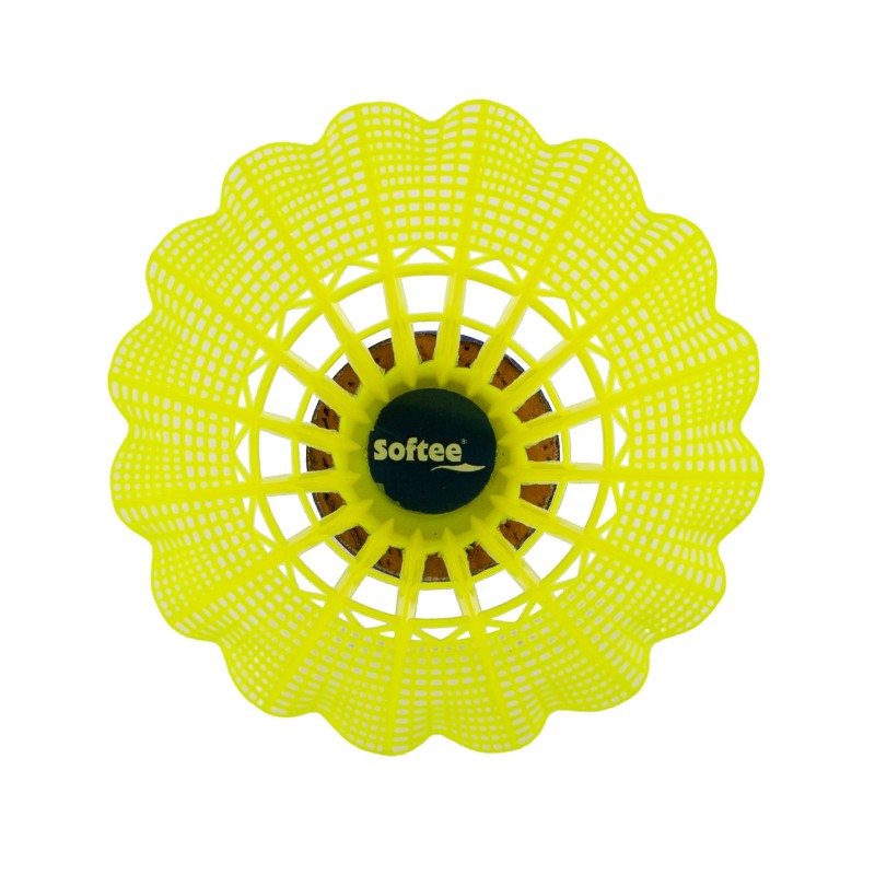 Softee Nylon Ii Badminton Fjäderboll 6 enheter Amarillo ÚNICA