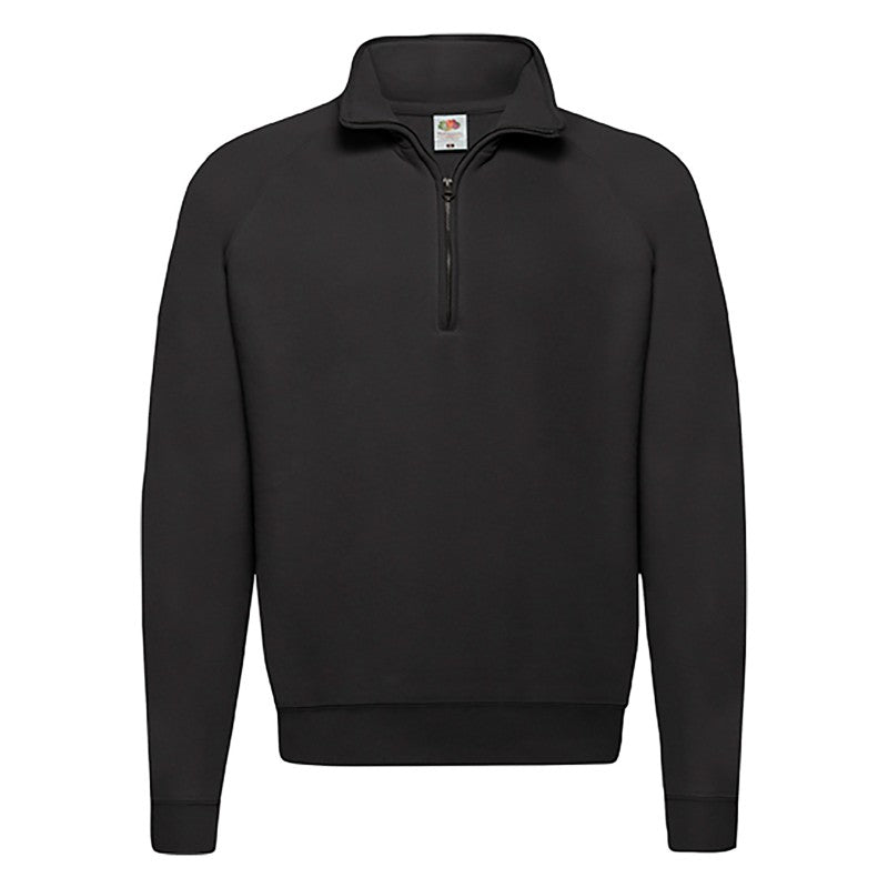 Sweatshirt Fruit Of The Loom Klassisk Zip Neck Vuxen Negro