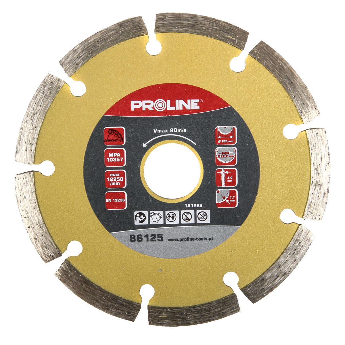 Lame Diamantée Segmentée 230 Mm X 2,4 Mm X 7,5 Mm X 22,2 Mm Proline