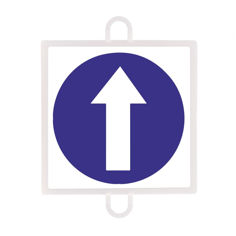 Trafikobligatorisk skiltepanel nr. 1 (retning) Flerfarvet