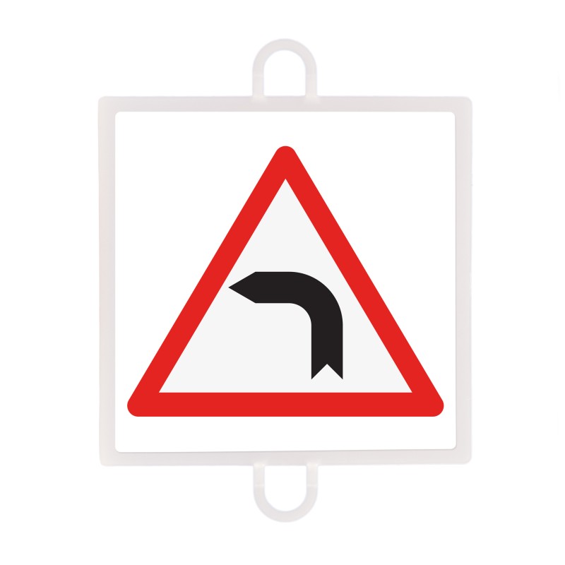 Trafikadvarselsskilt Panel Nº 12 (venstresving) Flerfarvet