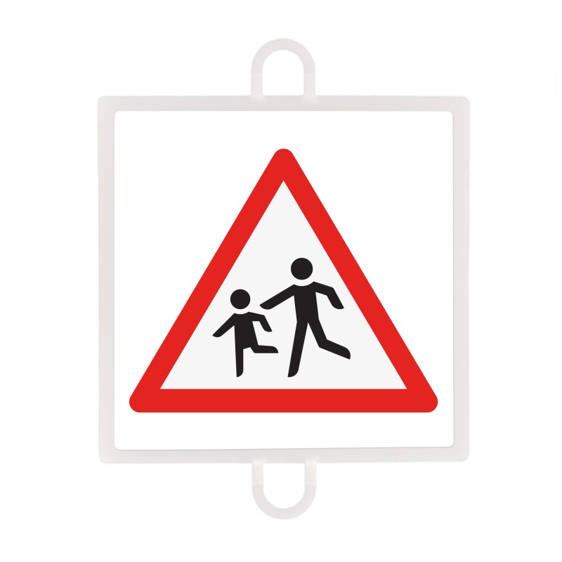 Trafikadvarselsskilt Panel nr. 8 (børn) Flerfarvet