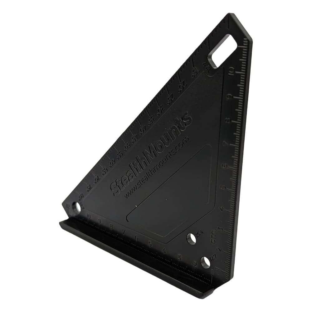 Rifinitura quadrata con centimetri, pollici e gradi Stealthmounts