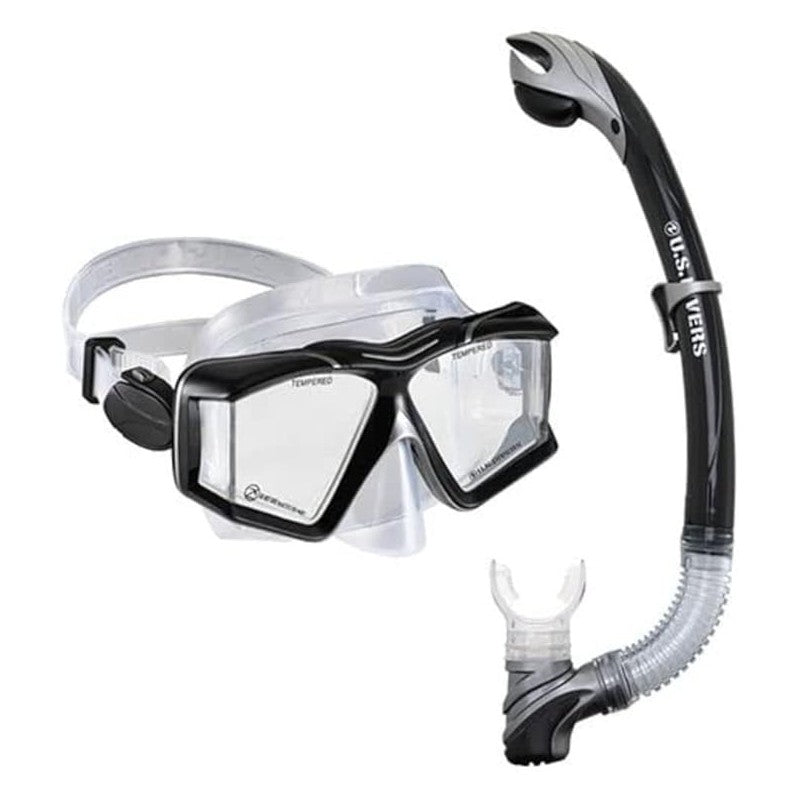 Nás. Divers Sideview II Combo Set masky Negro/Gris ÚNICA