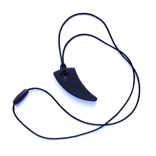 Saber Tooth Chew Necklace Standard - Light Grey
