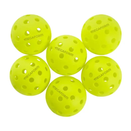 Set Of 6 Megaform Pickleball Balls Outdoor