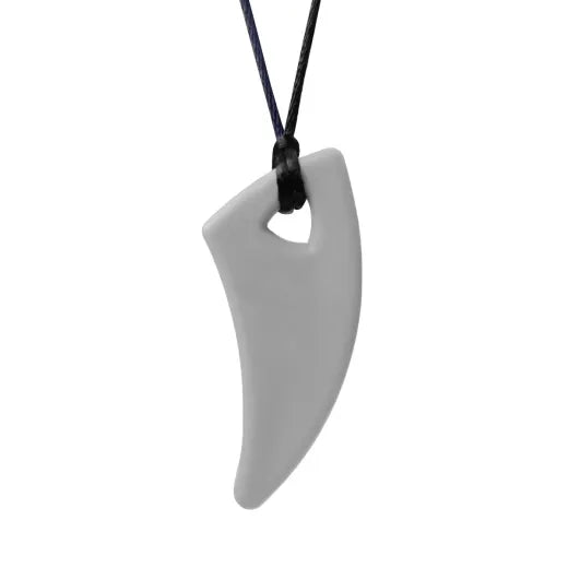 Saber Tooth Chew Necklace Standard - Light Grey