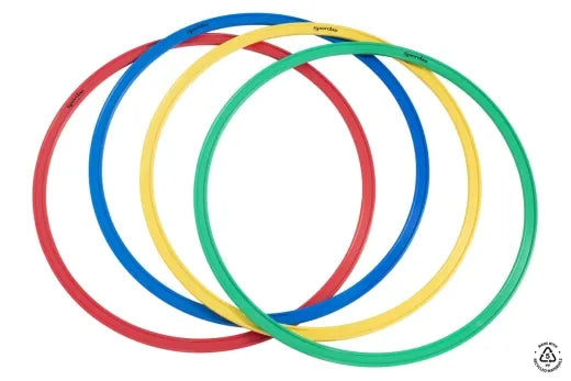 Set Of 4 Durable Flat Hoops 35cm