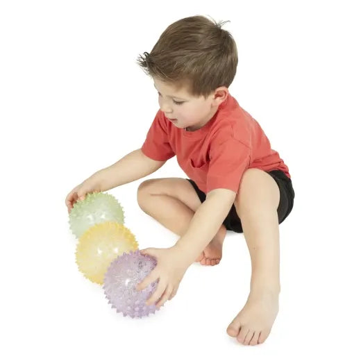 Set Of 3 Glitter Knobby Balls