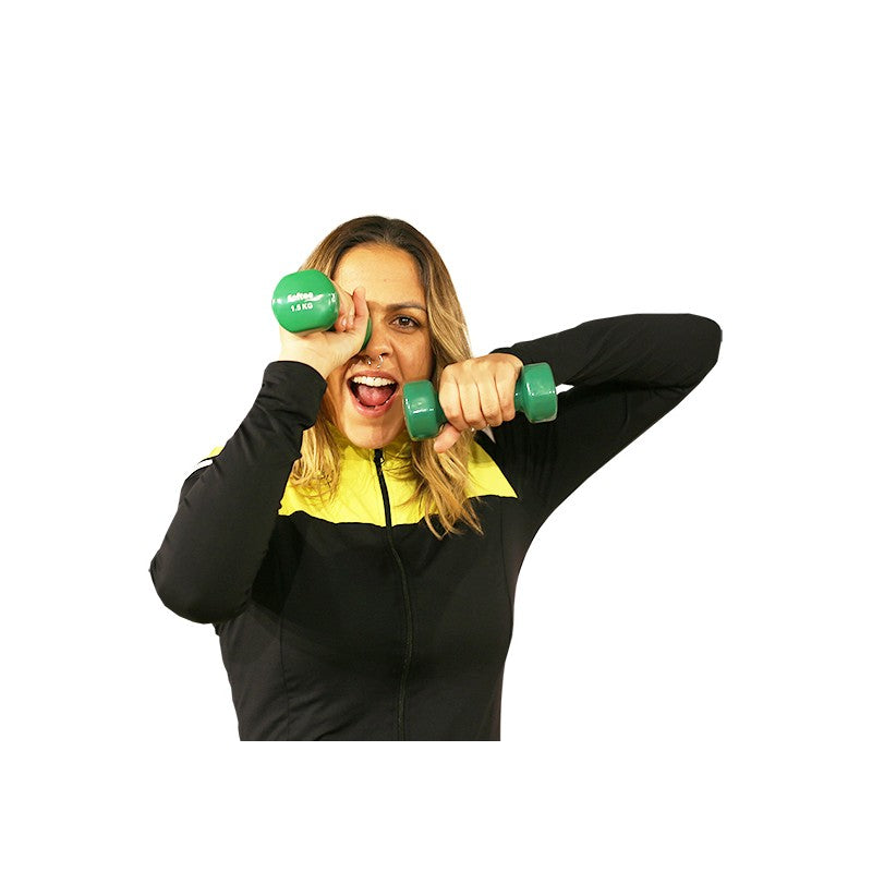 Vinyl Dumbbells Set Softee Amarillo 3 Kg