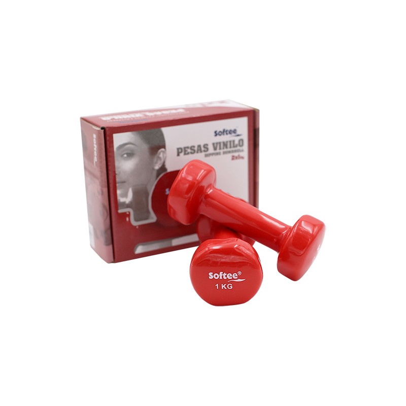 Vinyl Dumbbells Set Softee Amarillo 3 Kg