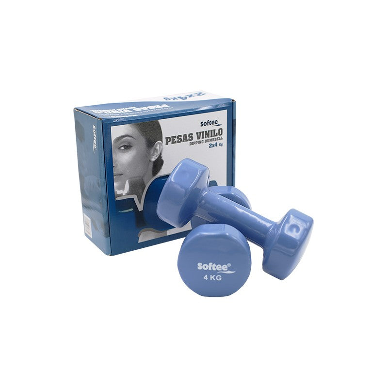 Vinyl Dumbbells Set Softee Amarillo 3 Kg
