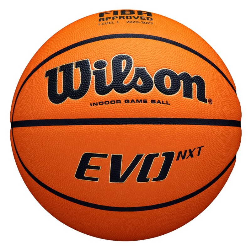 Wilson Evo Nxt Fiba Cluiche Basket Ball Oráiste