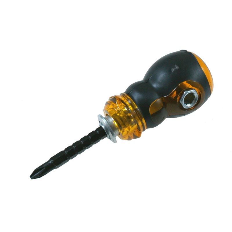 3-in-1 Short Screwdriver Magnetic Double-sided Blade