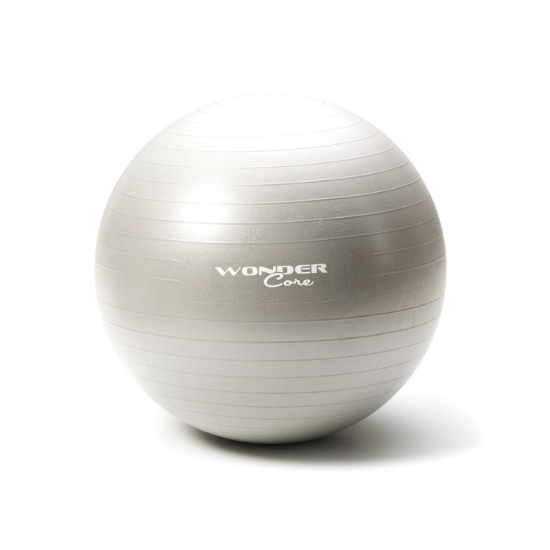 Wonder Core – Anti-Burst-Gymnastikball 75 cm – Grau