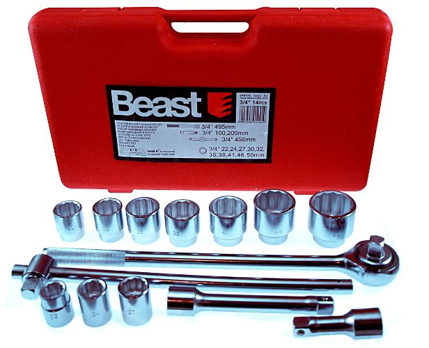Комплект гаечни ключове 3/4 инча 14 части Beast