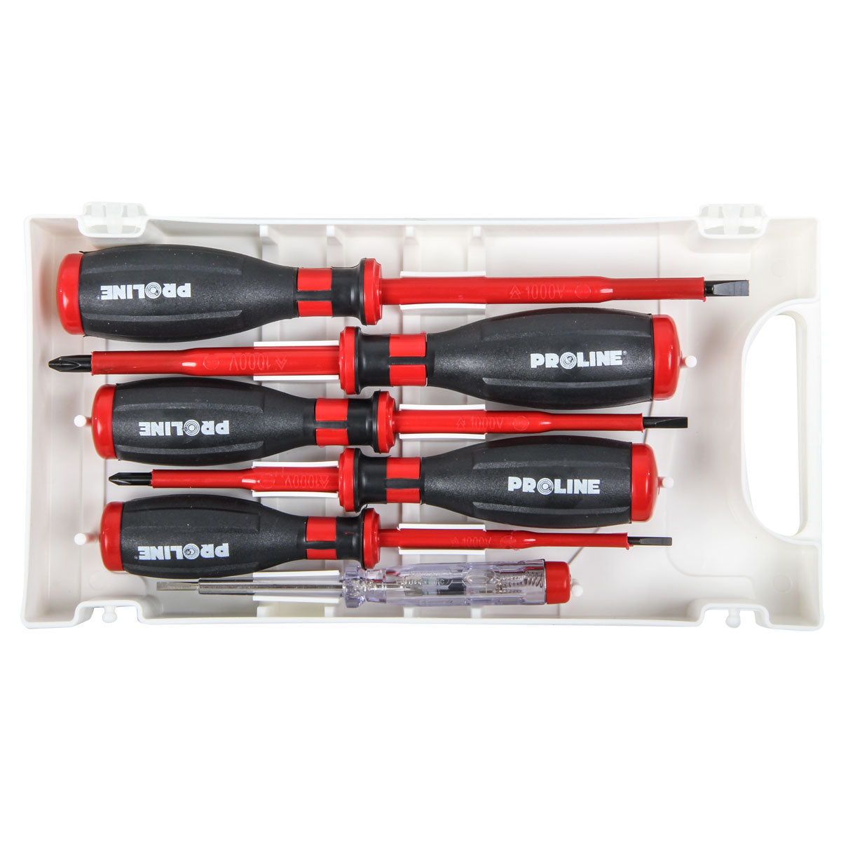 Electrician Screwdriver Set 1000v 5 Pieces With Voltage Indicator 1000v Proline