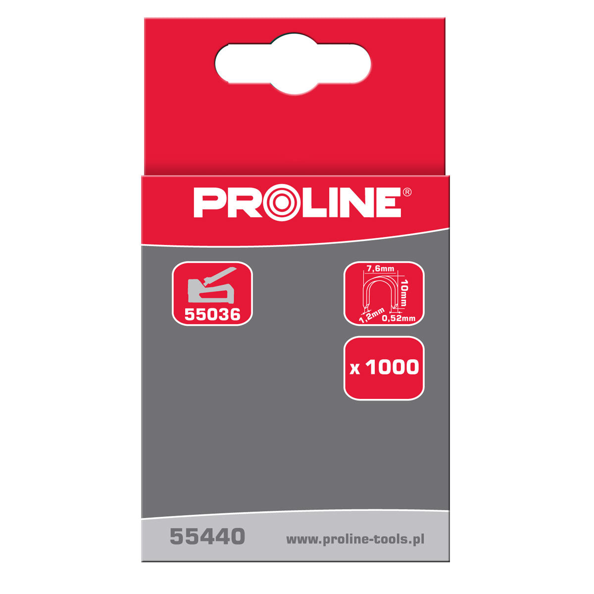 Halfronde nietjes 12 mm 7,6 x 1,2 mm 1000 stuks Proline